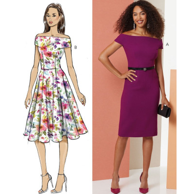 Střih Butterick 7005 košilové šaty, propínací šaty