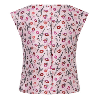 Střih Burda 5727, návod k šití: halenka s propínáním na zádech, top bez rukávů, crop top