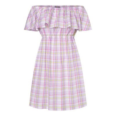 Střih Burda 5728, návod k šití: šaty s volánky, nabírané šaty, šaty se spadlými rameny, šaty Carmen