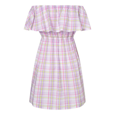 Střih Burda 5728, návod k šití: šaty s volánky, nabírané šaty, šaty se spadlými rameny, šaty Carmen