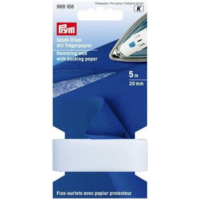 Zažehlovací vlizelínový proužek na záložky 5m, 20mm PRYM