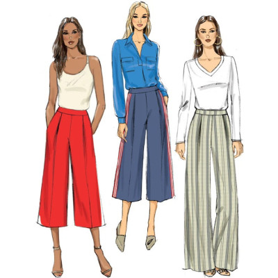 Střih Vogue 9302 kalhoty se sklady