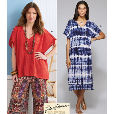 Střih Butterick 6853 volné šaty, tunika