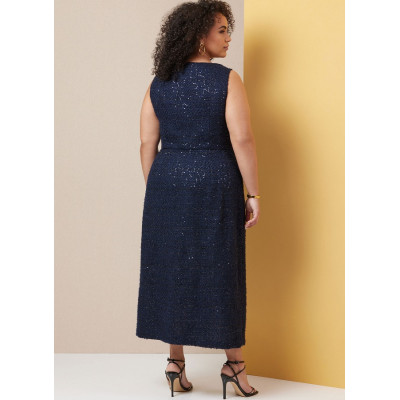 Střih Butterick 7022 propínací šaty bez rukávů, šaty s knoflíky