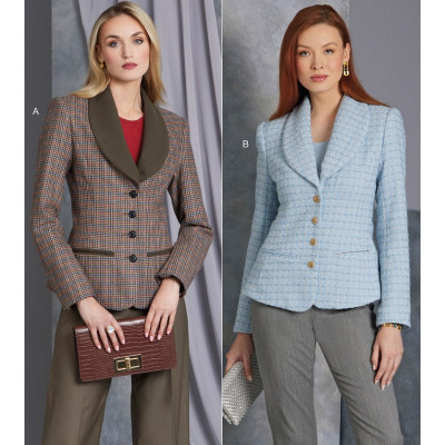 Střih Vogue 1972 jednořadé sako, tvídové sako