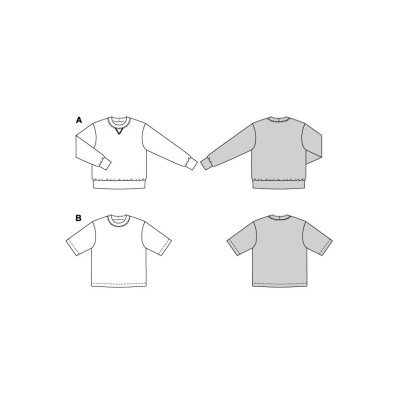 Střih Burda 5682, návod k šití: pánská mikina, pánské splývavé tričko