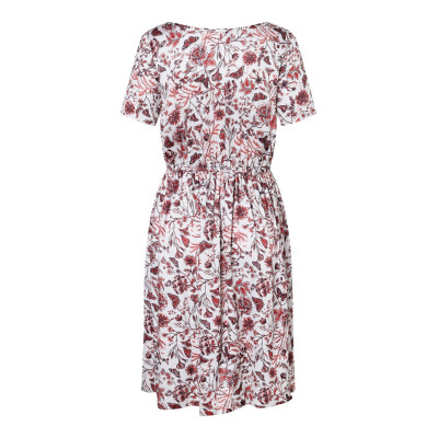 Střih Burda 5686, návod k šití: šaty s gumičkou v pase, midi šaty s rozšířenou sukní