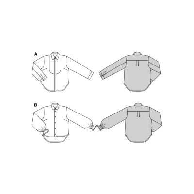 Střih Burda 5700, návod k šití: košile, skandinávská halenka