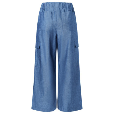 Střih Burda 5707, návod k šití: kalhoty s gumou v pase, džínové kalhoty marlene se širokými nohavicemi, šortky