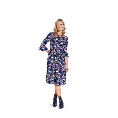 Střih Burda 5708, návod k šití: šaty s rozšířenou sukní, pouzdrové šaty, denní šaty