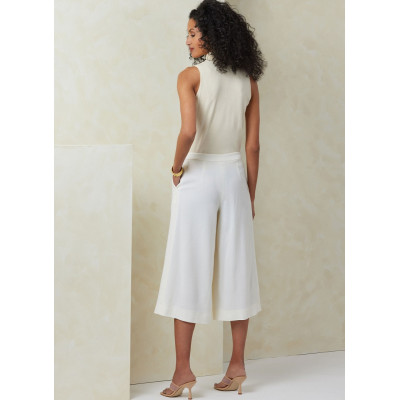 Střih Vogue 2094 kalhoty se sklady, kalhoty se širokými nohavicemi