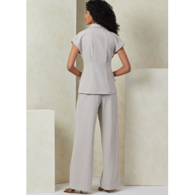 Střih Vogue 2097 top, vesta, midi sukně, kalhoty se sklady