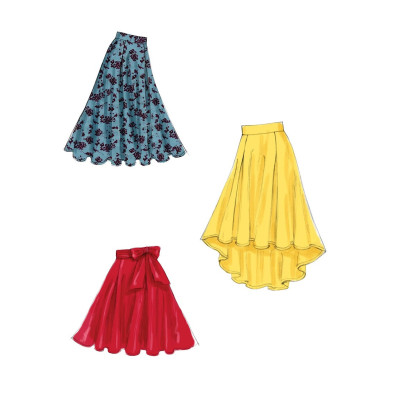 Střih Vogue 8882 široká sukně, sukně se sklady