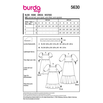 Střih Burda 5763, návod k šití: volné tričko se zavazováním na uzel, mikina