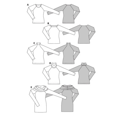 Střih Burda číslo 6990 jednoduché tričko, rolák