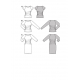 Střih Burda číslo 6910 tričko, jednoduché žerzejové šaty
