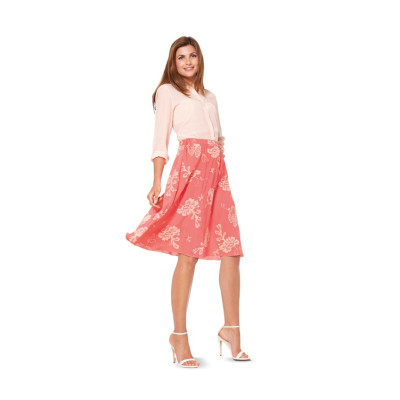 Střih Burda číslo 6937 rovná sukně, áčková sukně, zavinovací sukně s gumou v pase