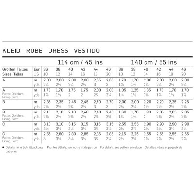 Střih Burda číslo 6894 áčkové šaty, midi šaty, dlouhé šaty