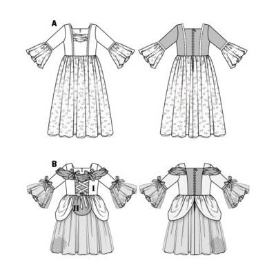 Střih Burda číslo 2410 princezna, tanečnice