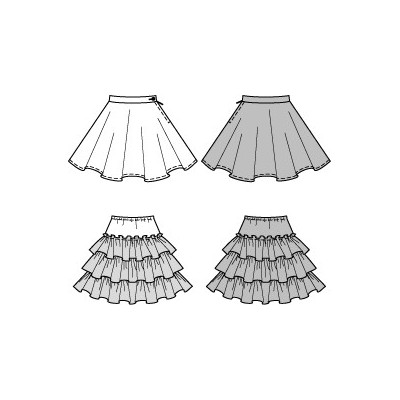 Střih Burda číslo 2809 taneční sukně, RocknRoll