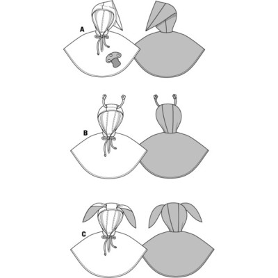 Střih Burda číslo 2517 muchomůrka, beruška. králíček