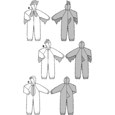 Střih Burda číslo 2425 kuřátko, slepička, kohoutek