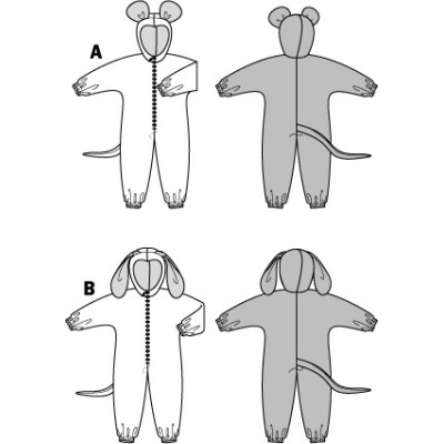Střih Burda číslo 4107 myška, pejsek