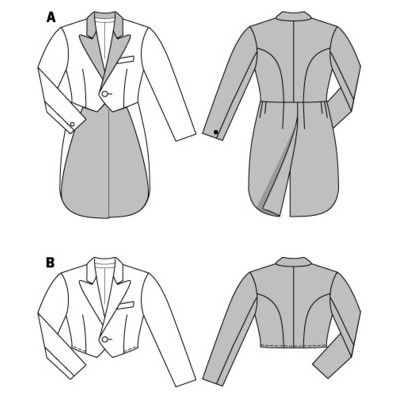 Střih Burda číslo 2530 gentleman, frak